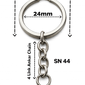 28 MM FLAT RING WITH ANK 4 LINK CHAIN